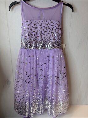 Purple Sparkle Tulle Dress Girls Size 8 Sequin Party Birthday Wedding